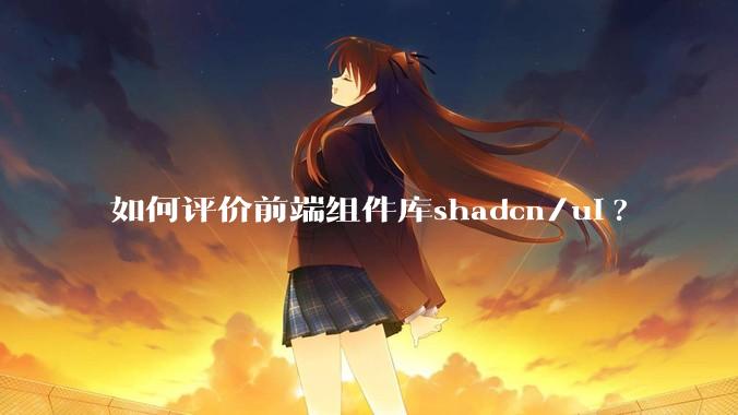 如何评价前端组件库shadcn/ui?