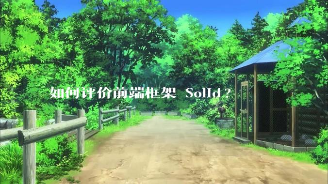 如何评价前端框架 Solid?