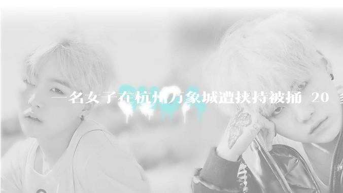 一名女子在杭州万象城遭挟持被捅 20 多刀，隆胸***体救了一命，这反映出哪些公安系统的问题？